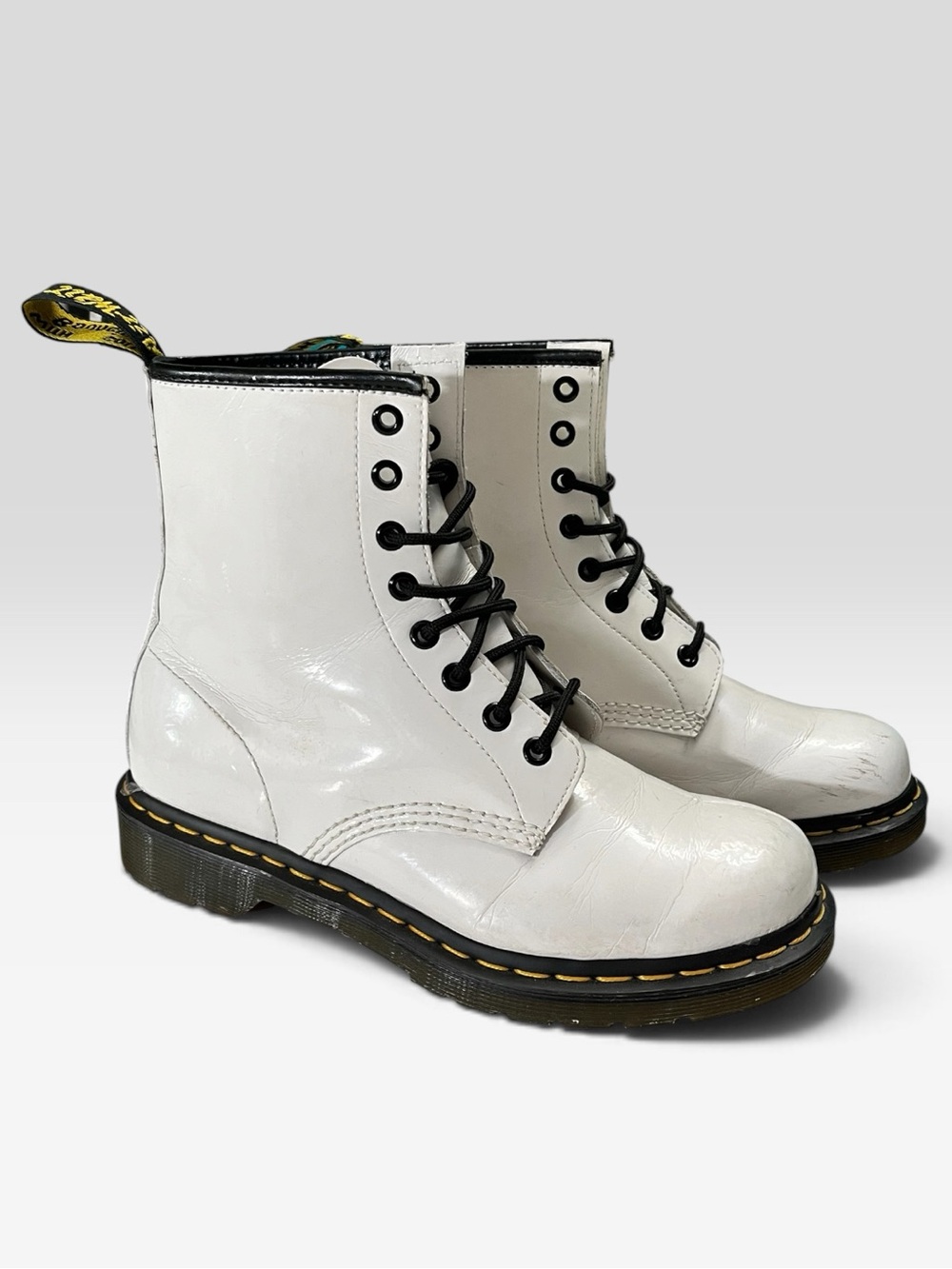 Dr. Martens 1460 W White Patent Leather 8-Eye Boots Women’s US 8 EU 39